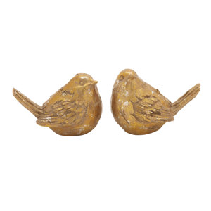 2 Piece Bird Figurine Set