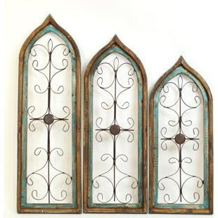 Large Architectural Wall Decor Wayfair Gothic 3 Piece Architectural Window Wall Decor Set