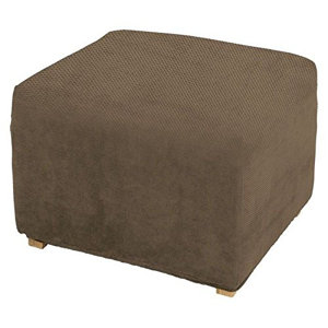 Stretch Pique Ottoman Slipcover