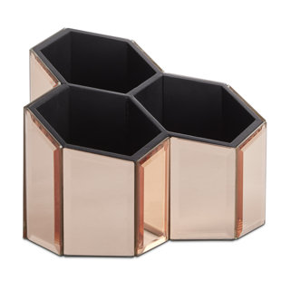 Rose Gold Desk Accessories Wayfair Co Uk Quickview Mirrored