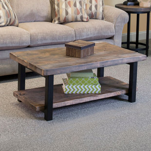Farmhouse Rustic Coffee Tables Birch Lane Somers 42 Wood Metal Coffee Table