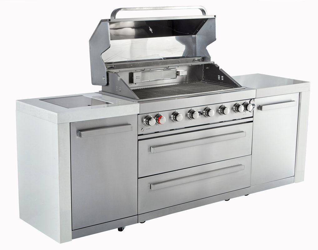 Mont Alpi 8Burner BuiltIn Convertible Gas Grill with