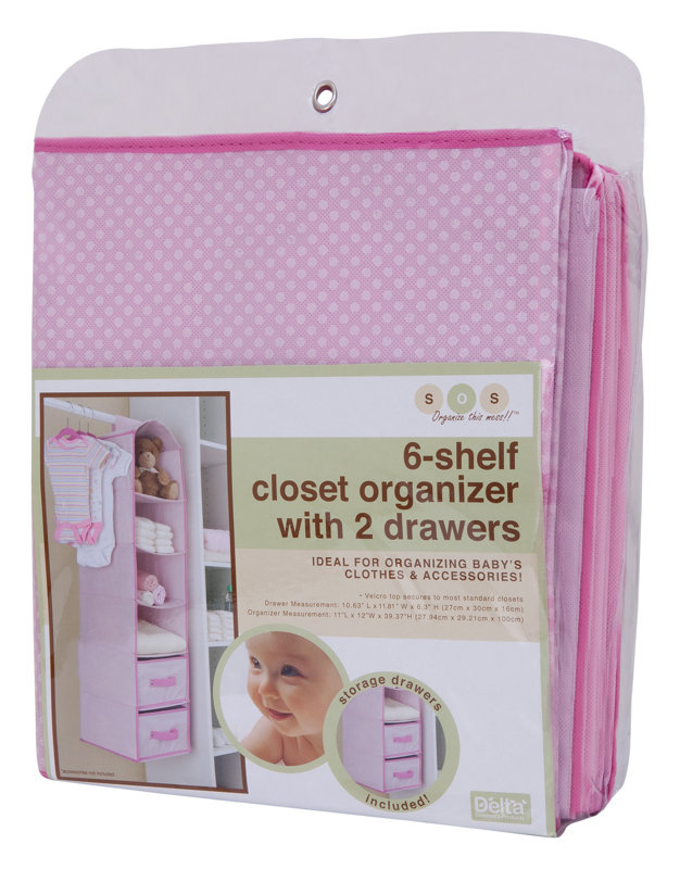 Delta Children Children Nursery Hanging Organizer with Drawers