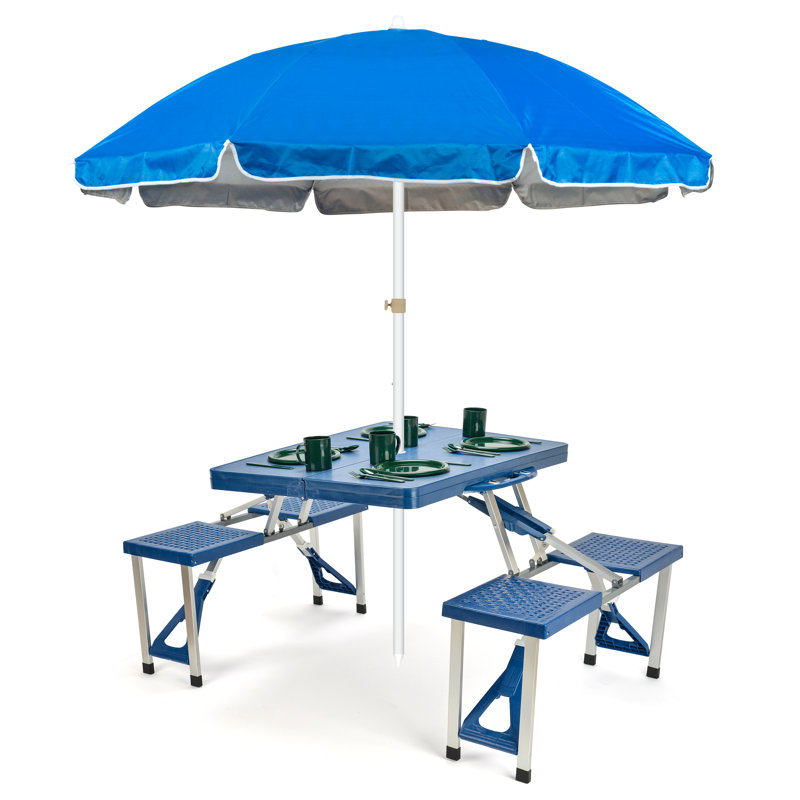 Trademark Innovations Portable Folding Picnic Table 6 5 Beach Portable Folding Picnic Table 6 5 Beach Umbrella