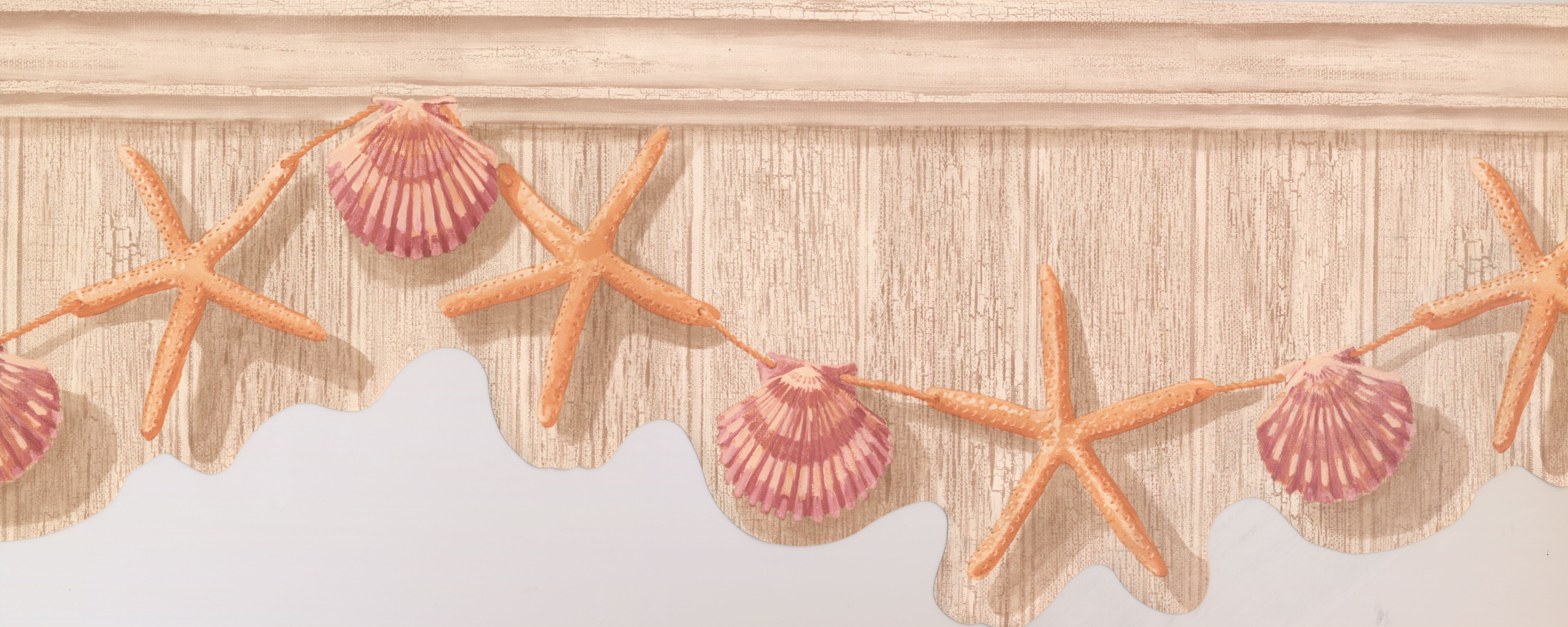 York Wallcoverings Starfish Seashell 15 L X 10 W Abstract York Wallcoverings Starfish Seashell 15 L X 10 W Abstract Wallpaper Border Wayfair