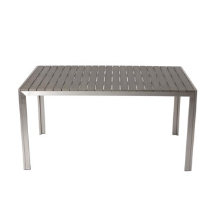 Anodized Aluminum Dining Bench Wayfair Latham Sleek And Modish Trendy Anodized Aluminum Dining Table