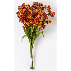 Fall Berry Mini Bush Branch (Set of 3)