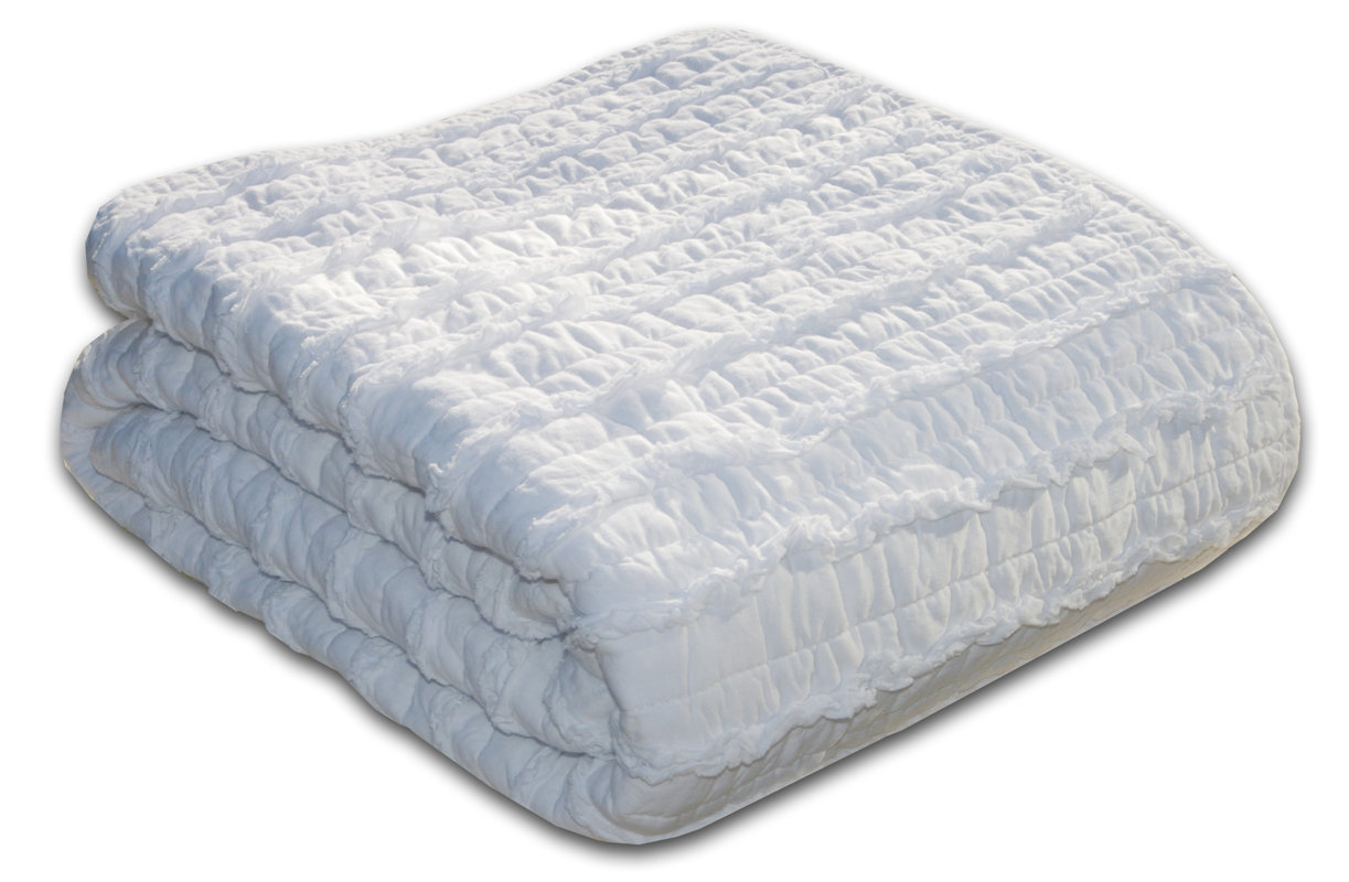 Greenland Home Fashions Cotton Ruffled Throw & Reviews Wayfair