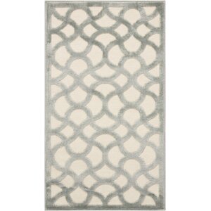 Blondelle Ivory/Aqua Area Rug