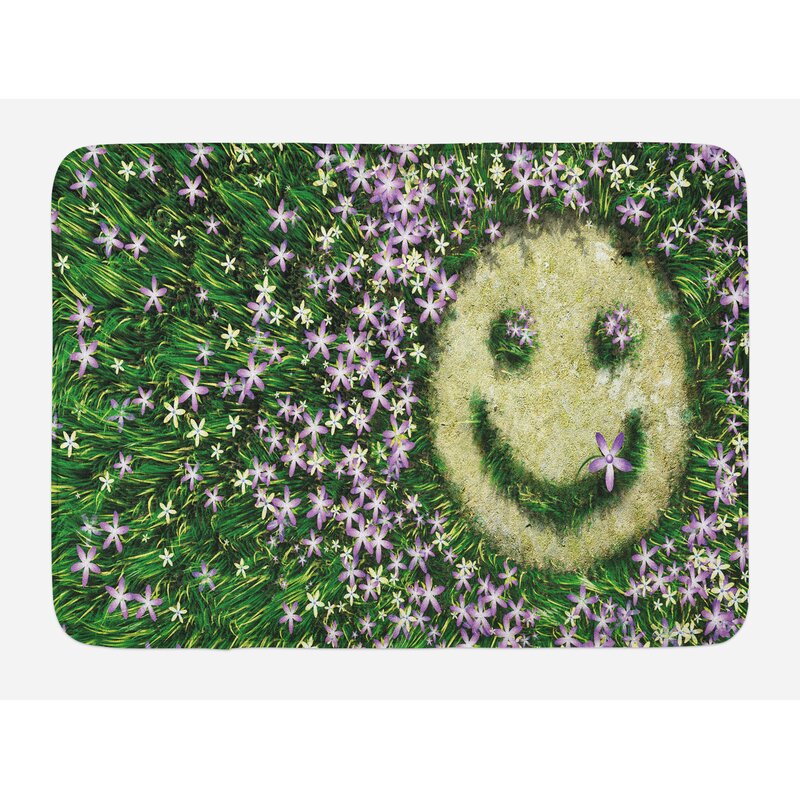 East Urban Home Smiley Garden Bath Rug Wayfair