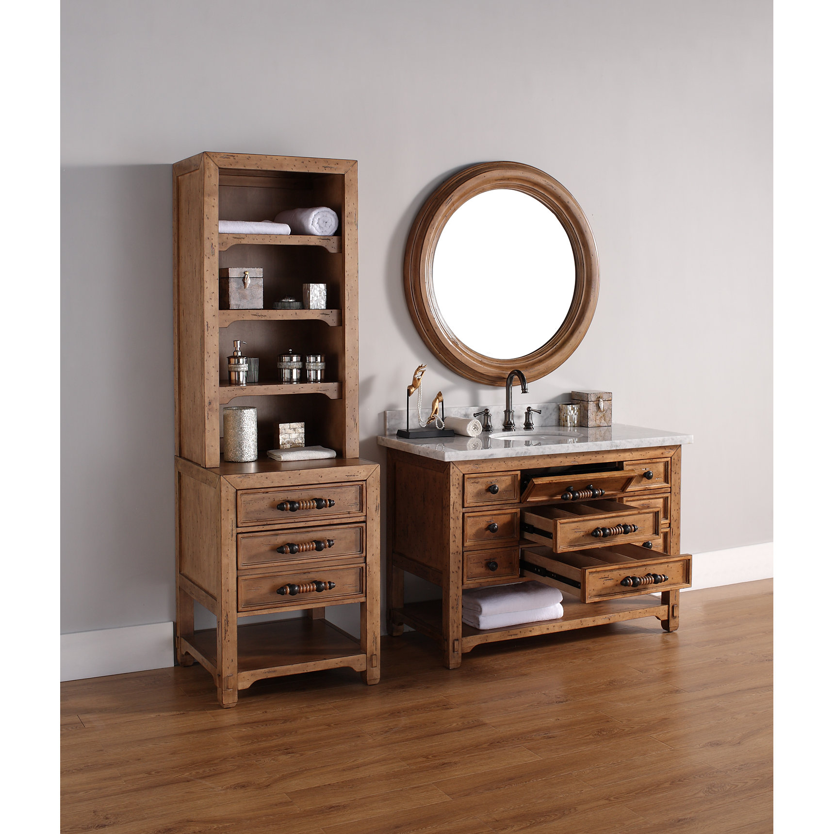 James Martin Furniture Malibu 48" Single Honey Alder Bathroom Vanity