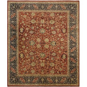One-of-a-Kind Cleasby Hand Knotted Wool Red/Blue Rug