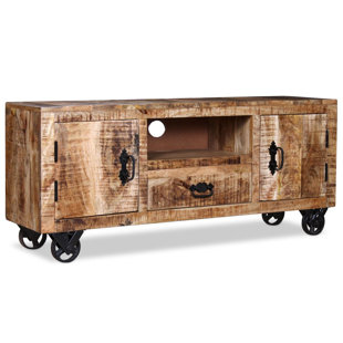 Light Mango Wood Tv Stands Wayfair Co Uk Aster Rough Mango Wood Tv Stand