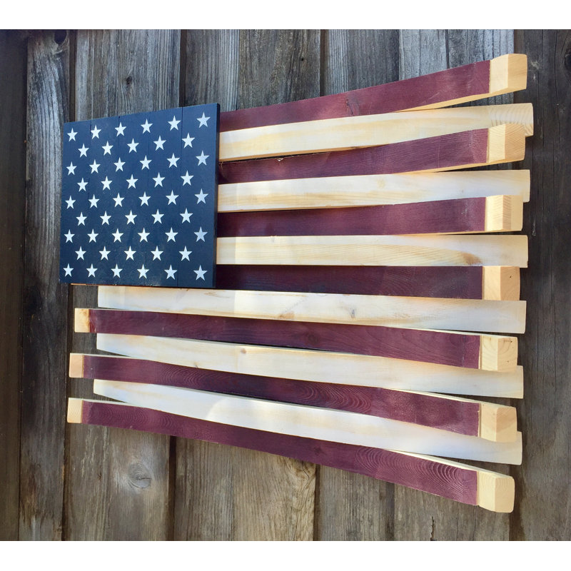 Martellas Wine Barrel American Flag Wall Décor Wayfair Wine Barrel American Flag Wall Décor