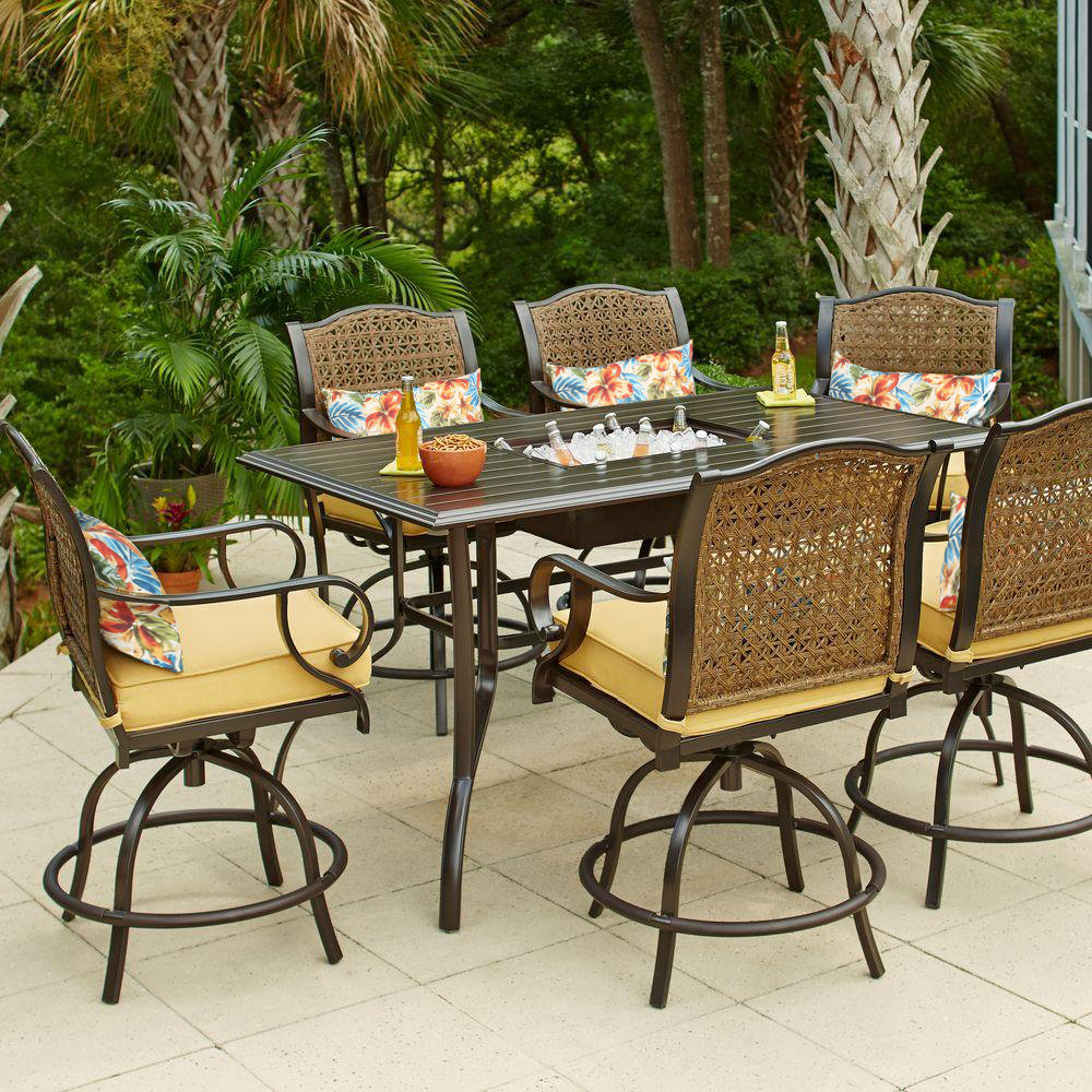 Bay Isle Home Sierra 7 Piece Bar Height Dining Set With Cushions Bay Isle Home Sierra 7 Piece Bar Height Dining Set With Cushions Wayfair