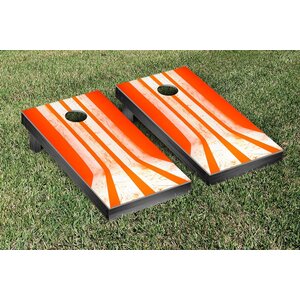 Orange Stripes Cornhole Game Set