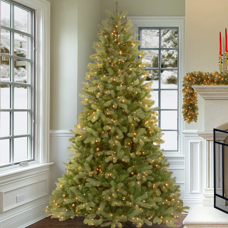 Downswept Douglas Green Fir Artificial Christmas Tree With Clear Lights Stand Downswept Douglas Green Fir Artificial Christmas Tree With Clear Lights Stand