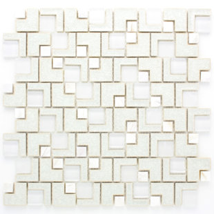 Stamped Metal Tiles Wayfair Roman Art Random Sized Metal Mosaic Tile In White
