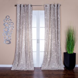 Bazaar Paisley Semi-Sheer Grommet Single Curtain Panel