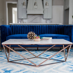 Rose Gold Marble Coffee Table Wayfair Midkiff Modern Coffee Table