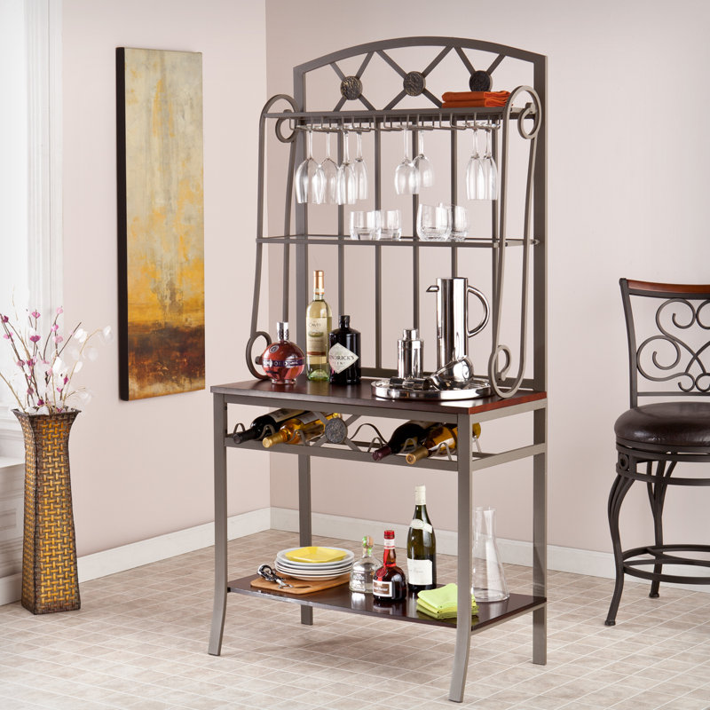 Wildon Home ® Marabella Decorative Baker's Rack with Wine Storage