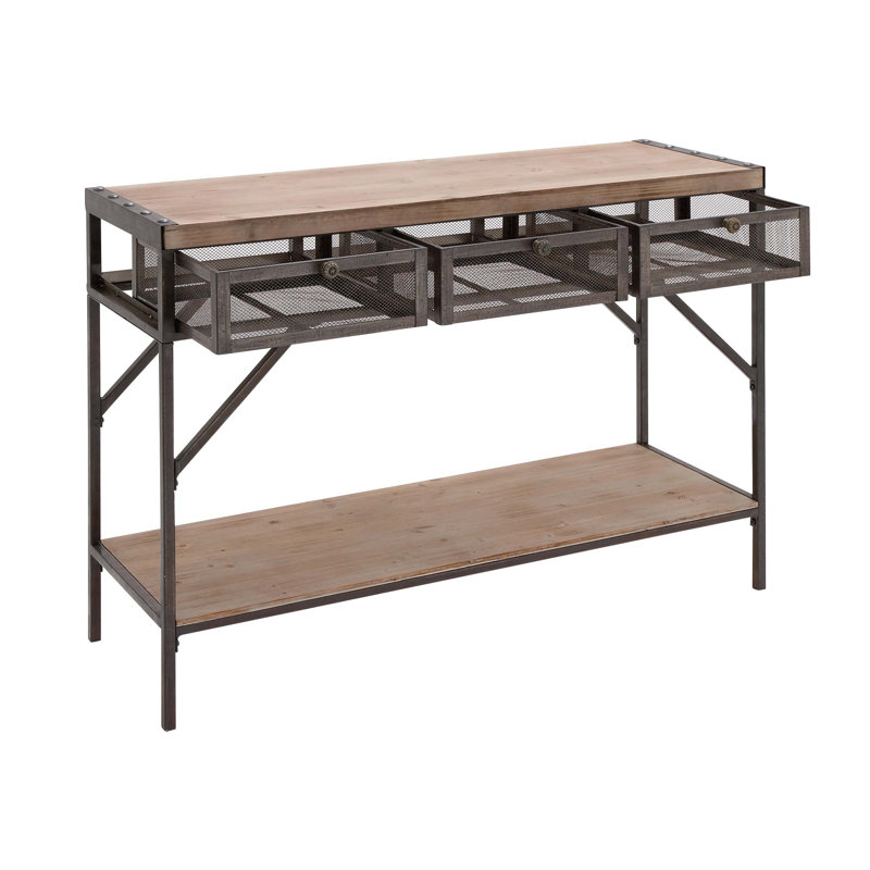 Cole & Grey Wood Metal Console Table & Reviews Wayfair