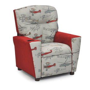 Mixy Vintage Airplanes Kids Cotton Recliner