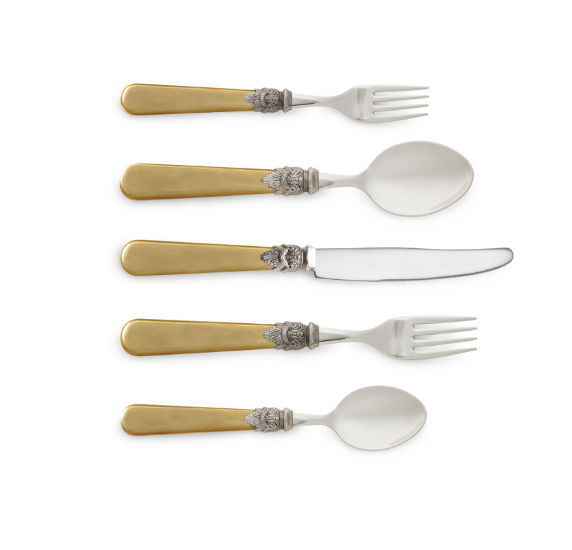 Rosanna Napoleon Flatware 5 Piece Set & Reviews Wayfair