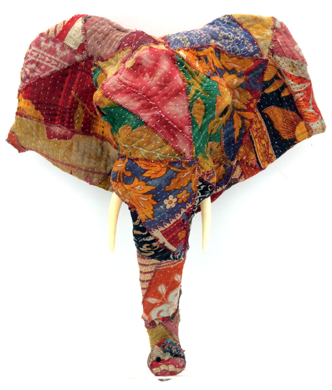 Elephant Wall Decor kmpg vintage sari fabric long nose elephant head wall décor Elephant Wall Decor kmpg vintage sari fabric long nose elephant head wall décor