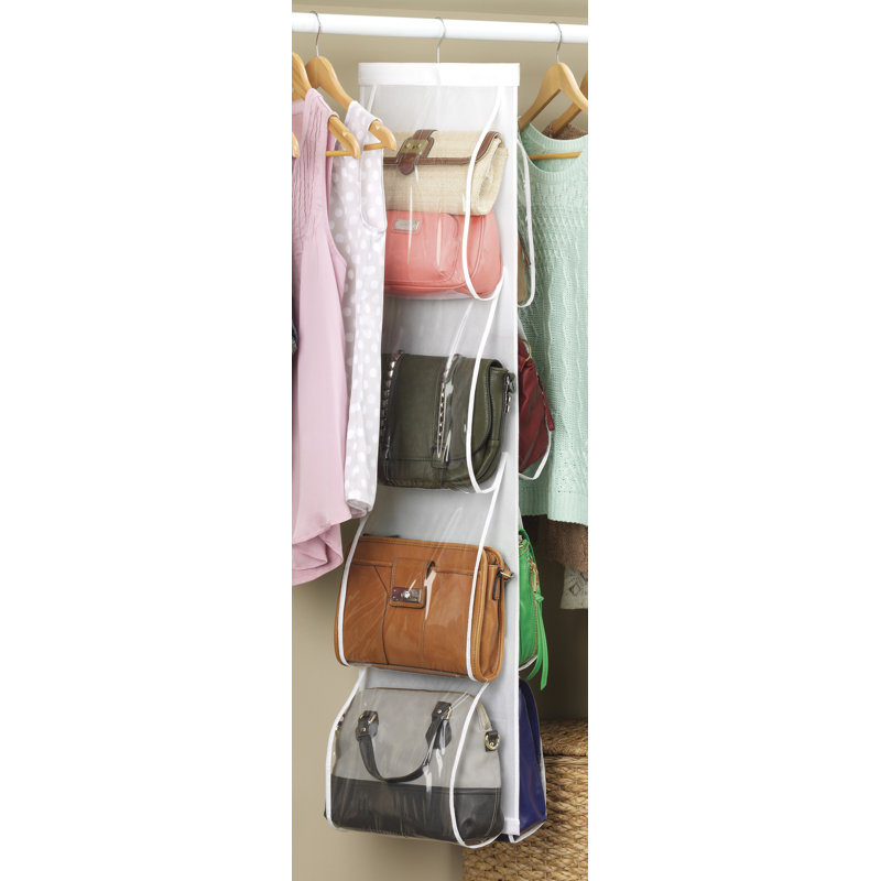 Transparent Door Hanging Purse Organizer Rotatable Handbags Purses