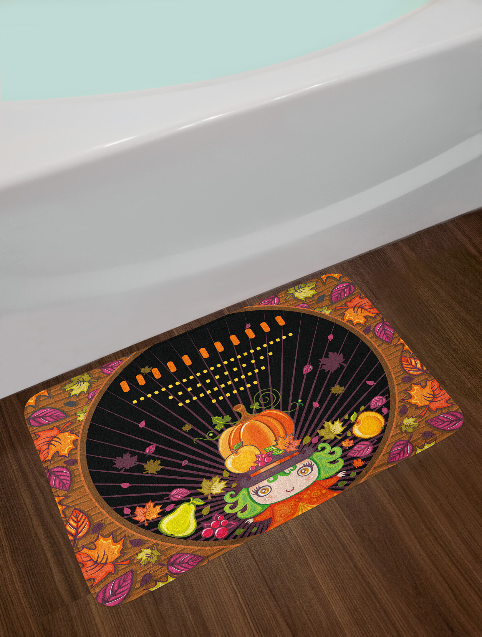 East Urban Home Ambesonne Kids Thanksgiving Bath Mat By Mystical