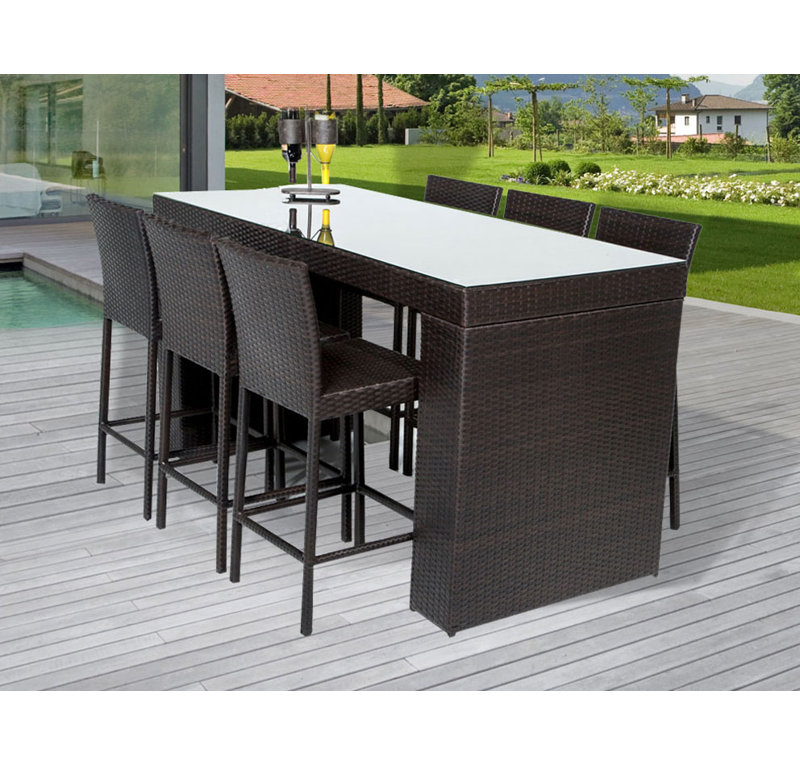 Tk Clics Napa 7 Piece Bar Set Reviews Wayfair Napa 7 Piece Bar Set
