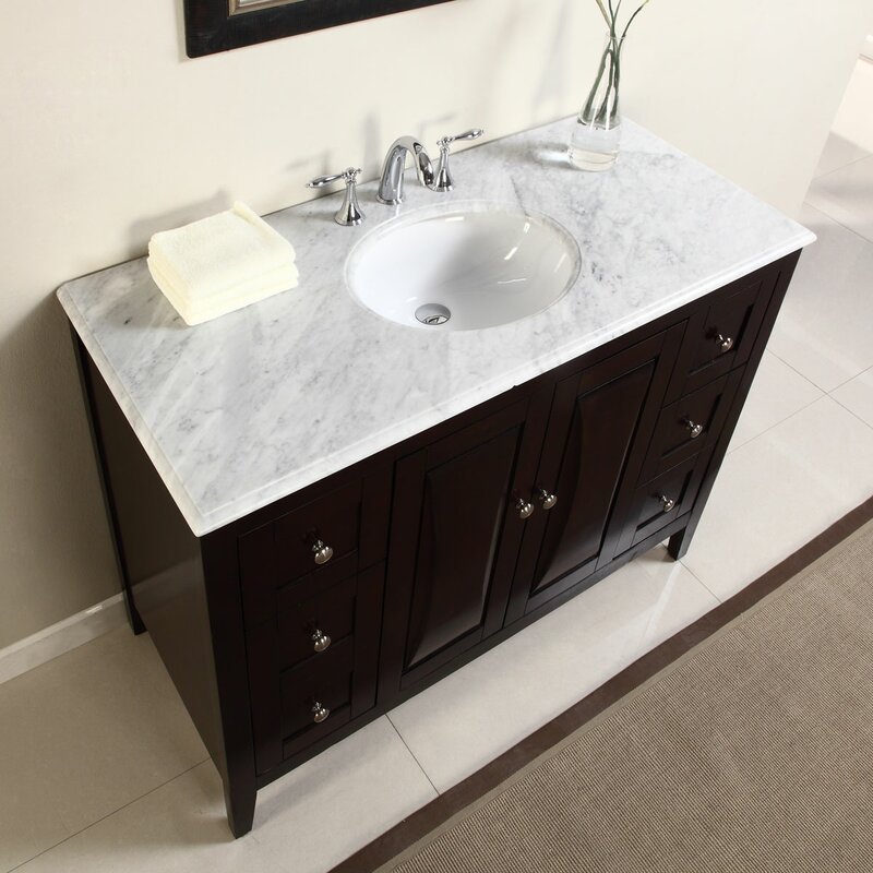 Silkroad Exclusive 48" Single Sink Cabinet Bathroom Vanity Set