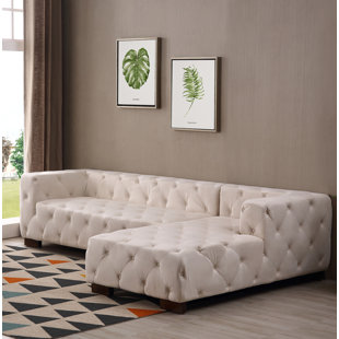 Chesterfield Sectional Sofa Wayfair Harris Chesterfield Sectional