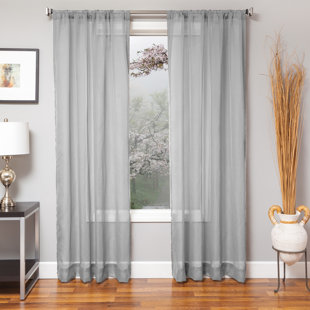 Bay Window Sheer Curtains Wayfair Quickview