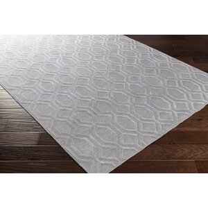Barrville Hand-Knotted Light Gray Area Rug