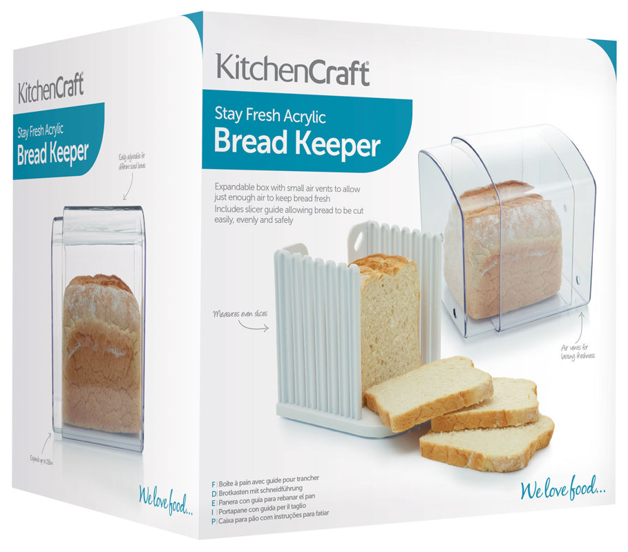 KitchenCraft Expanding Stay Fresh Acrylic Bread Keeper & Reviews