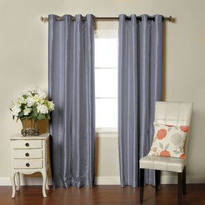 Fortune Solid Semi-Sheer Thermal Pinch Pleat Single Curtain Panel