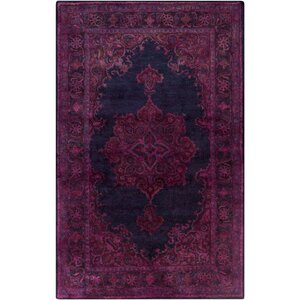 Arensburg Hand-Tufted Dark Purple/Navy Area Rug