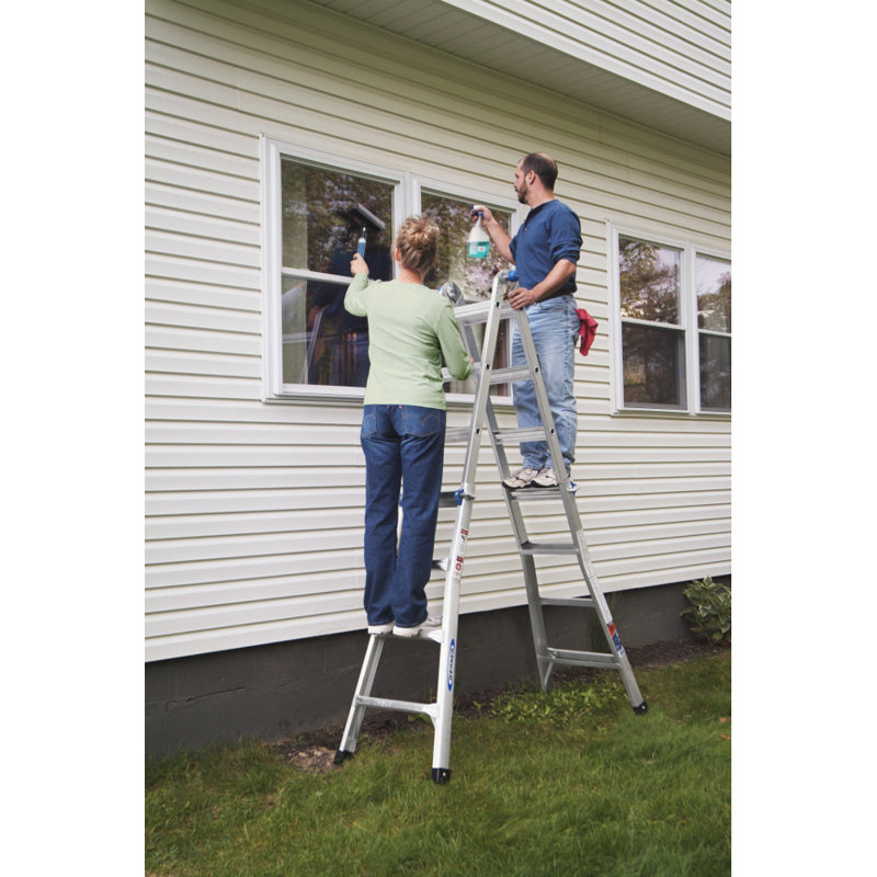 Werner 17 ft Aluminum Telescoping MultiPosition Ladder & Reviews Wayfair