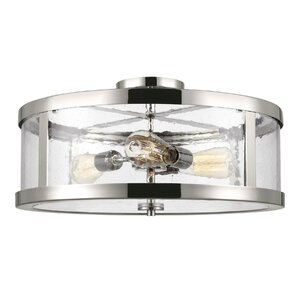 Quebisha 3-Light Semi Flush Mount