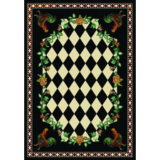 French Country Rooster Rugs Wayfair Novelty High Country Rooster Black Area Rug
