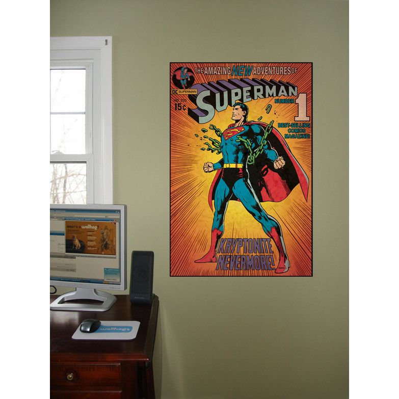 Wallhogs DC Comics Superman Kryptonite Comic Cover Wall Mural Wayfair