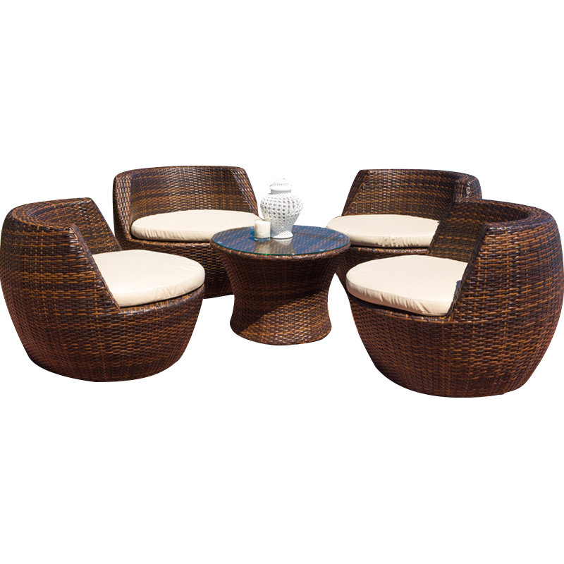 Ohana Depot Ohana 5 Piece Deep Seating Group with Cushion & Reviews