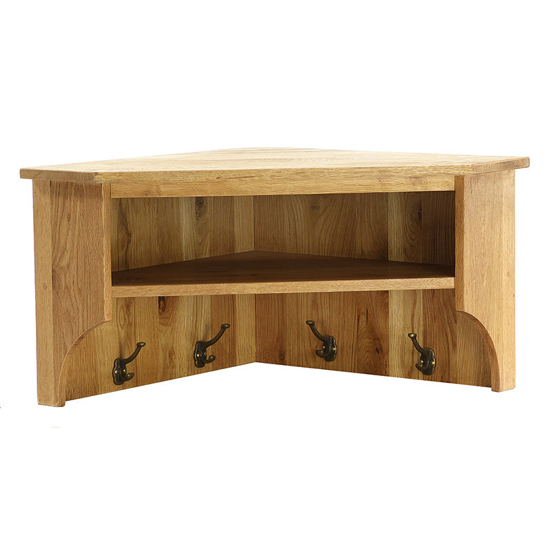 AlpenHome Millais Petite Corner Wall Shelf with Hooks Wayfair.co.uk