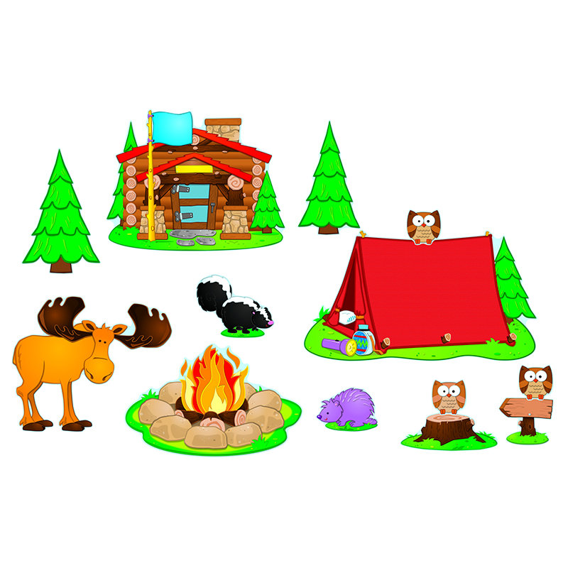 Carson Dellosa Publications Camping Bulletin Board Cut Out Set | Wayfair