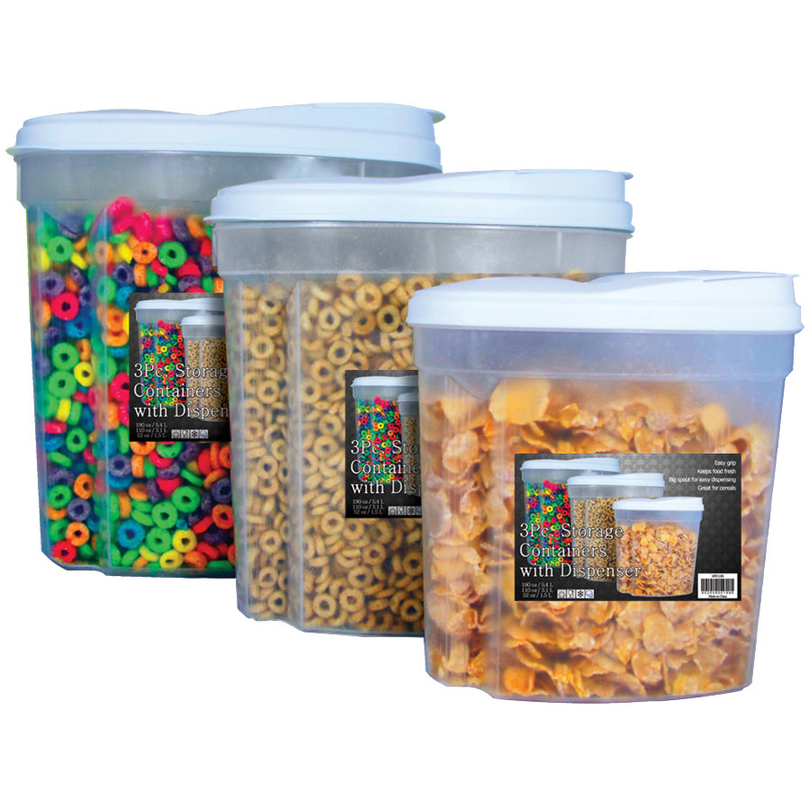 Wayfair Basics™ Wayfair Basics Plastic 3 Container Food Storage Set