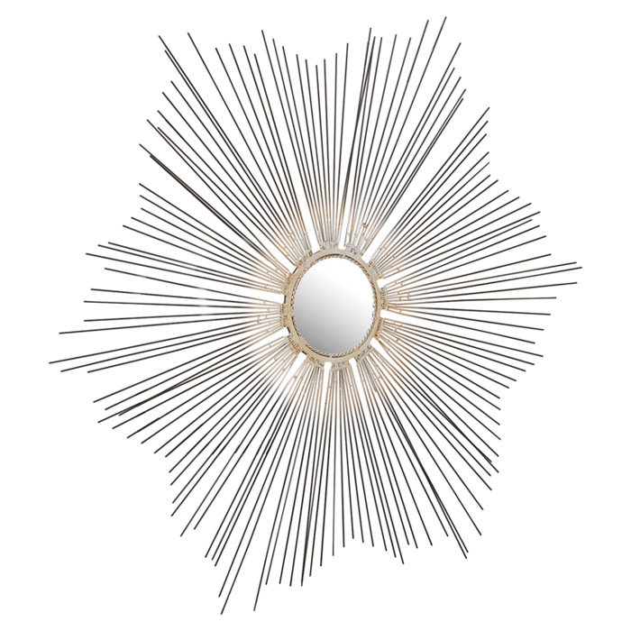 Woodland Imports Metal Leaf Wall Mirror & Reviews Wayfair