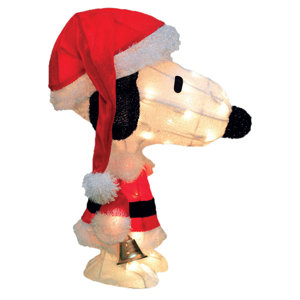 Peanuts Charlie Brown in Santa Suit Yard Art Christmas Decoration