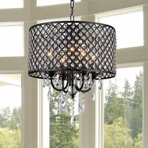 Petunia 4-Light Crystal Chandelier